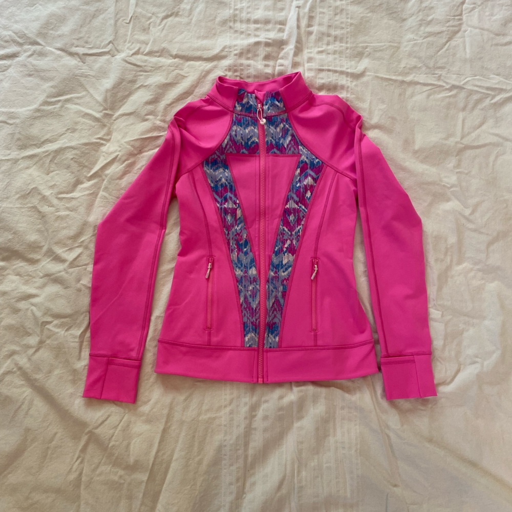 Ivivva pink zip up light jacket